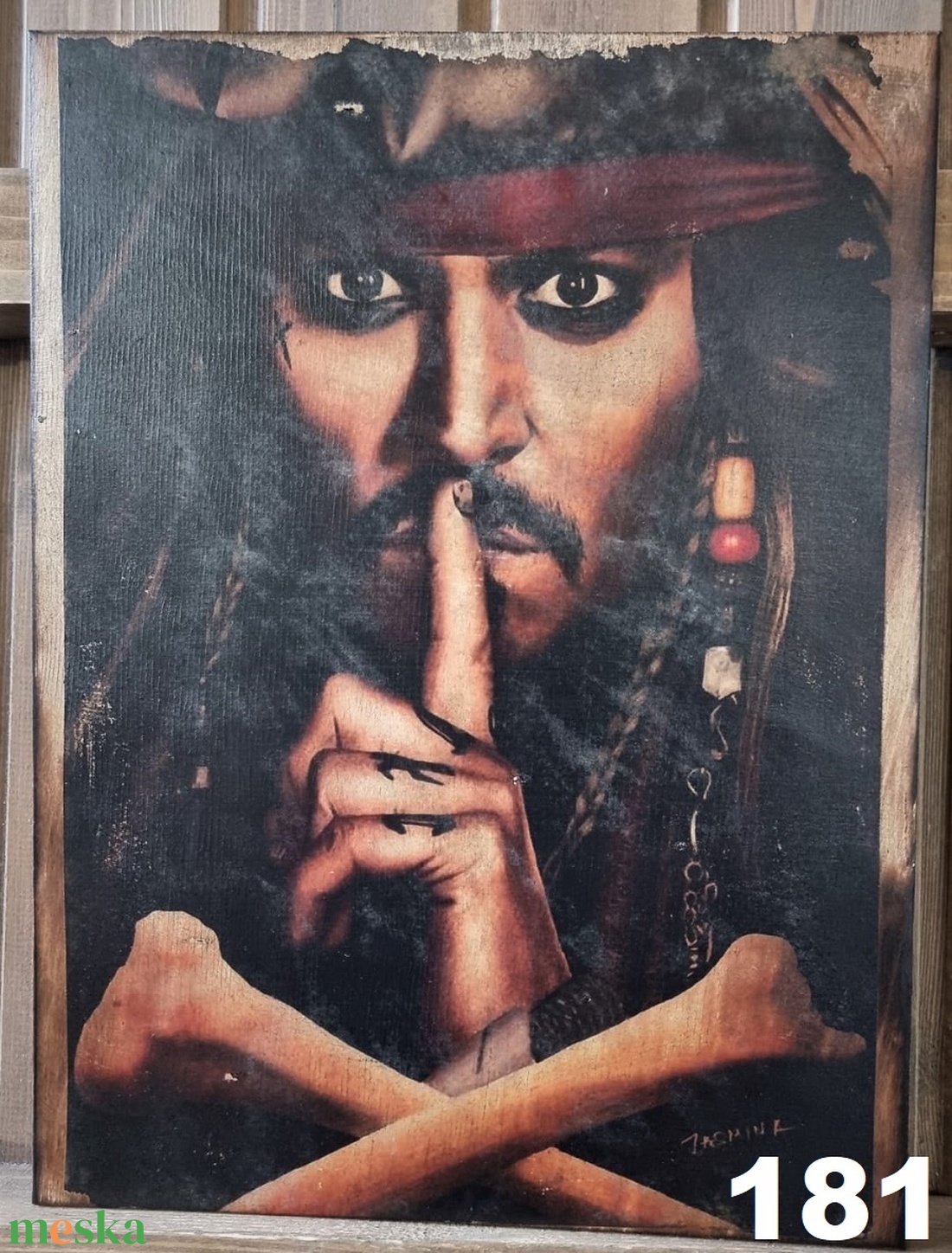 Jack Sparrow fakép - otthon & életmód - dekoráció - dísztárgy - Meska.hu Jack Sparrow fakép - otthon & életmód - dekoráció - dísztárgy - Meska.hu