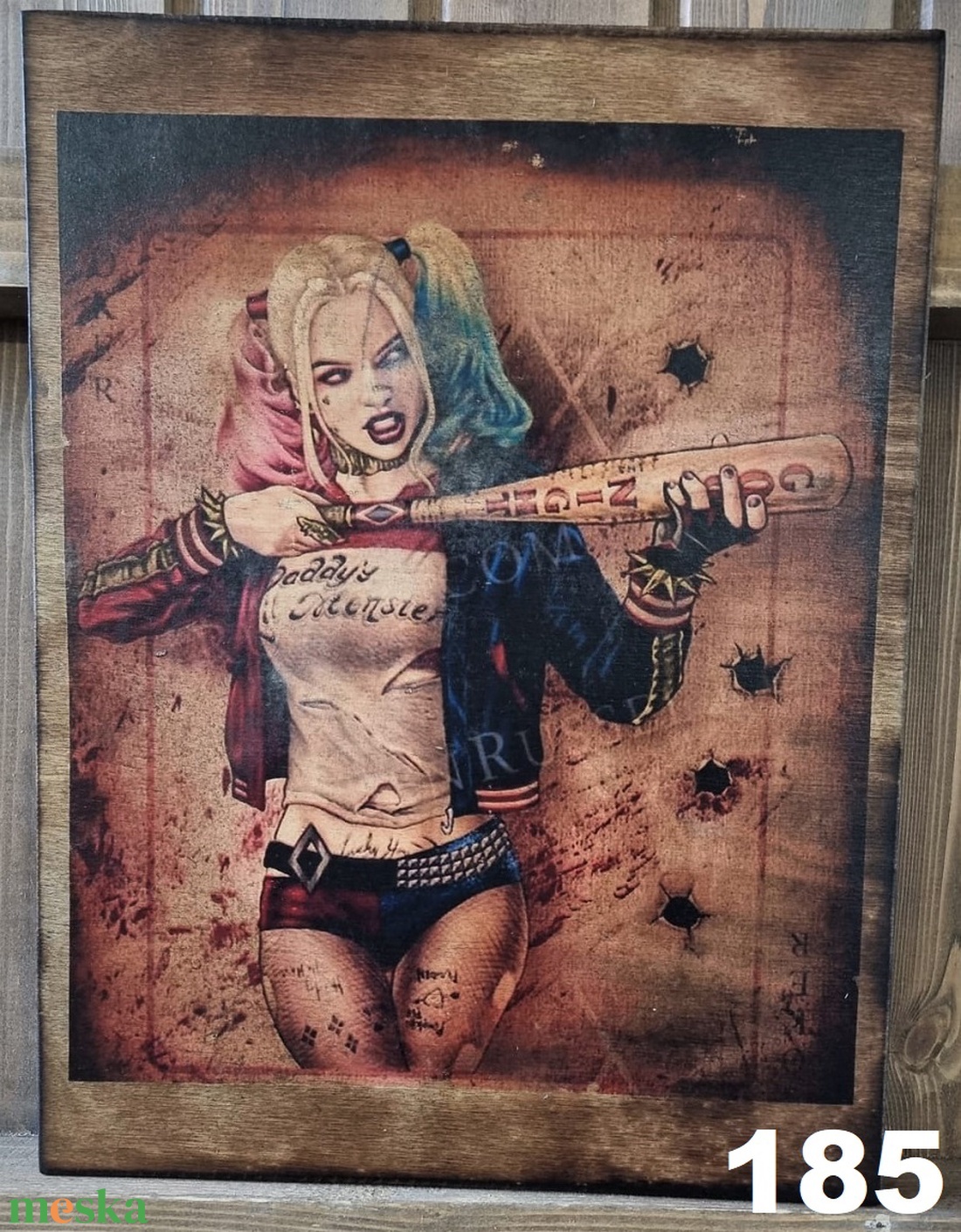 Harley Quinn fakép - otthon & életmód - dekoráció - dísztárgy - Meska.hu Harley Quinn fakép - otthon & életmód - dekoráció - dísztárgy - Meska.hu