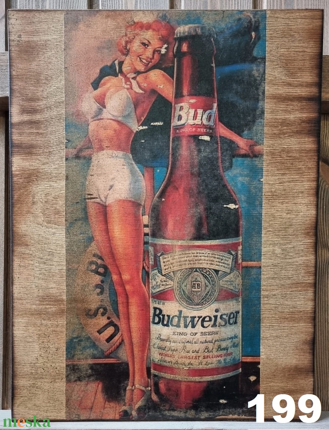 Budweiser fakép - otthon & életmód - dekoráció - dísztárgy - Meska.hu Budweiser fakép - otthon & életmód - dekoráció - dísztárgy - Meska.hu