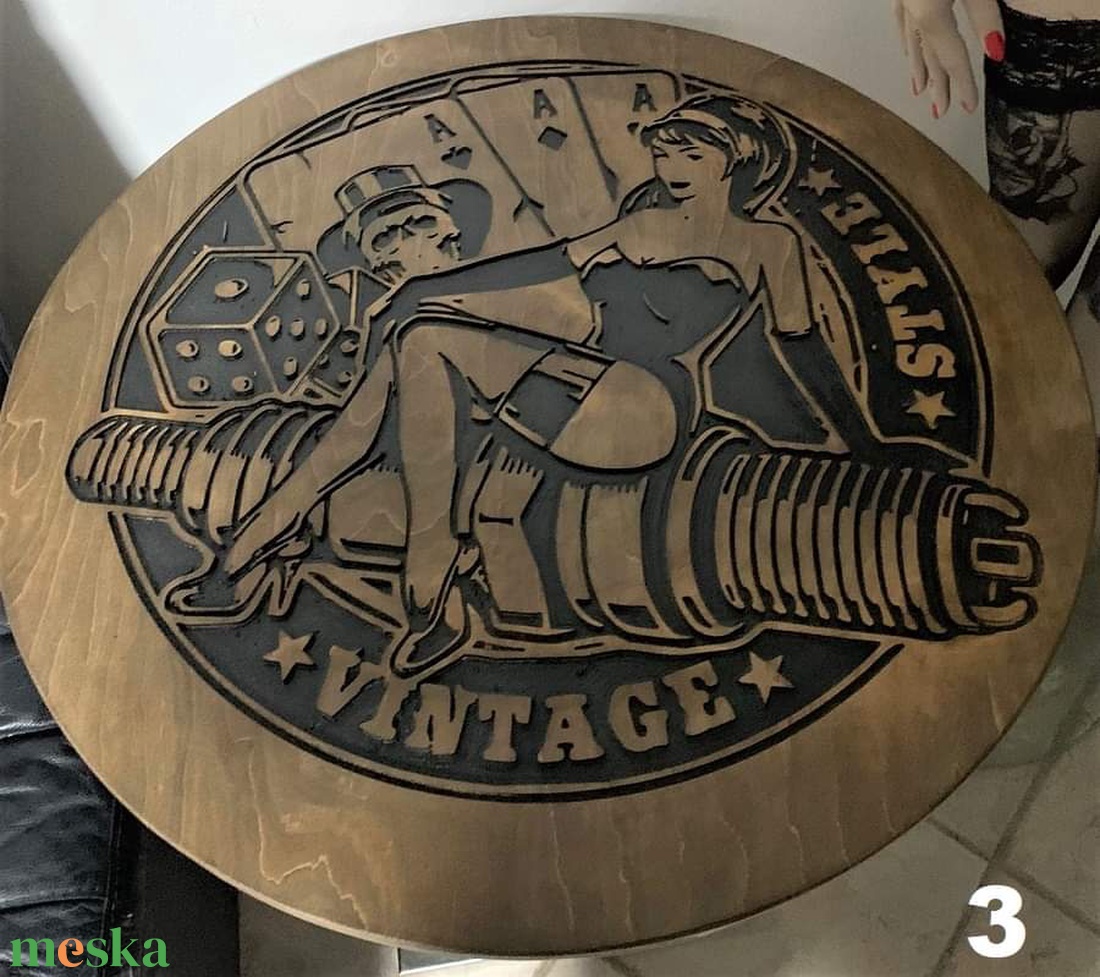 Vintage asztallap vagy falideko 70 cm - otthon & életmód - bútor - asztal - Meska.hu Vintage asztallap vagy falideko 70 cm - otthon & életmód - bútor - asztal - Meska.hu