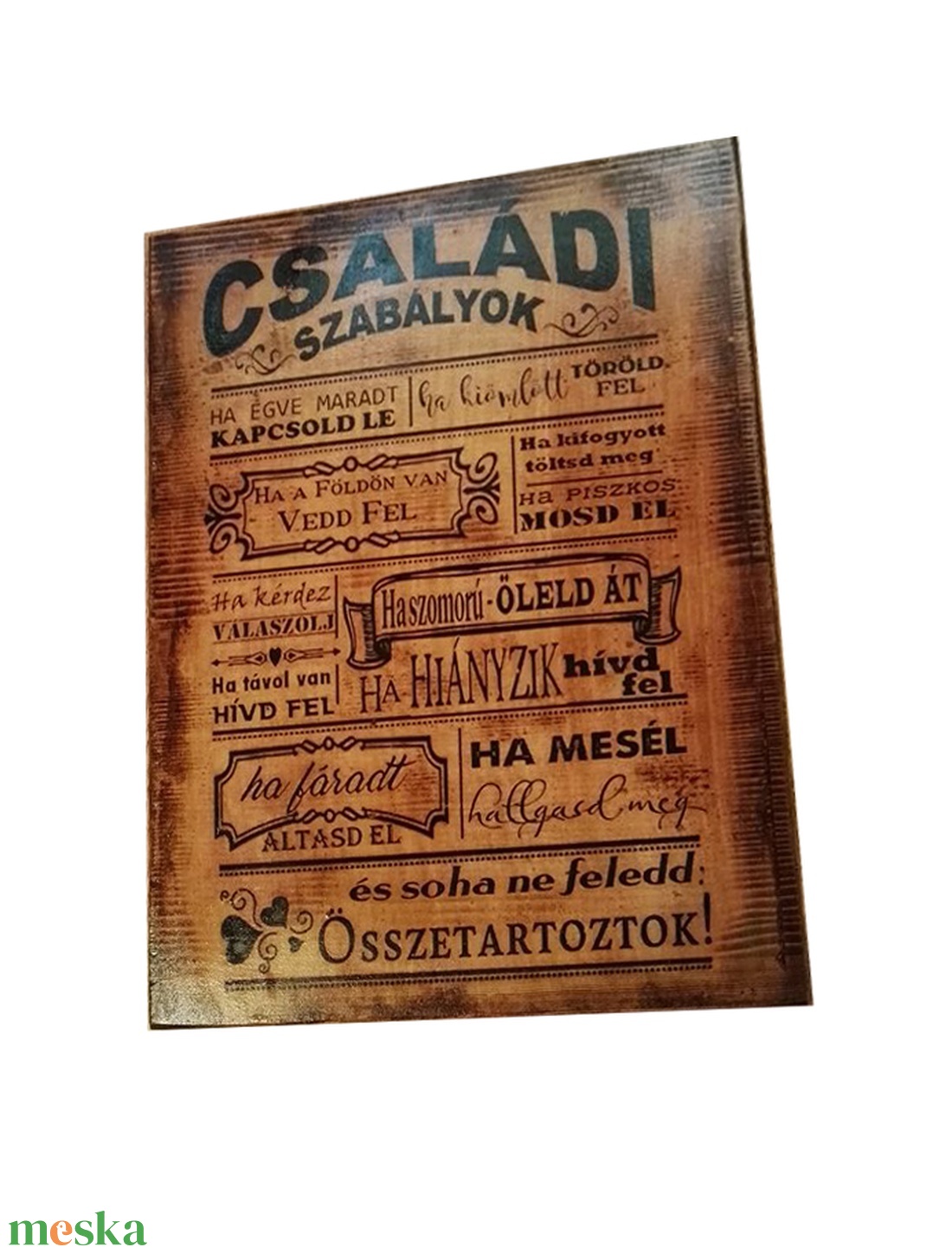 Családi szabályok fakép - otthon & életmód - dekoráció - dísztárgy - Meska.hu Családi szabályok fakép - otthon & életmód - dekoráció - dísztárgy - Meska.hu