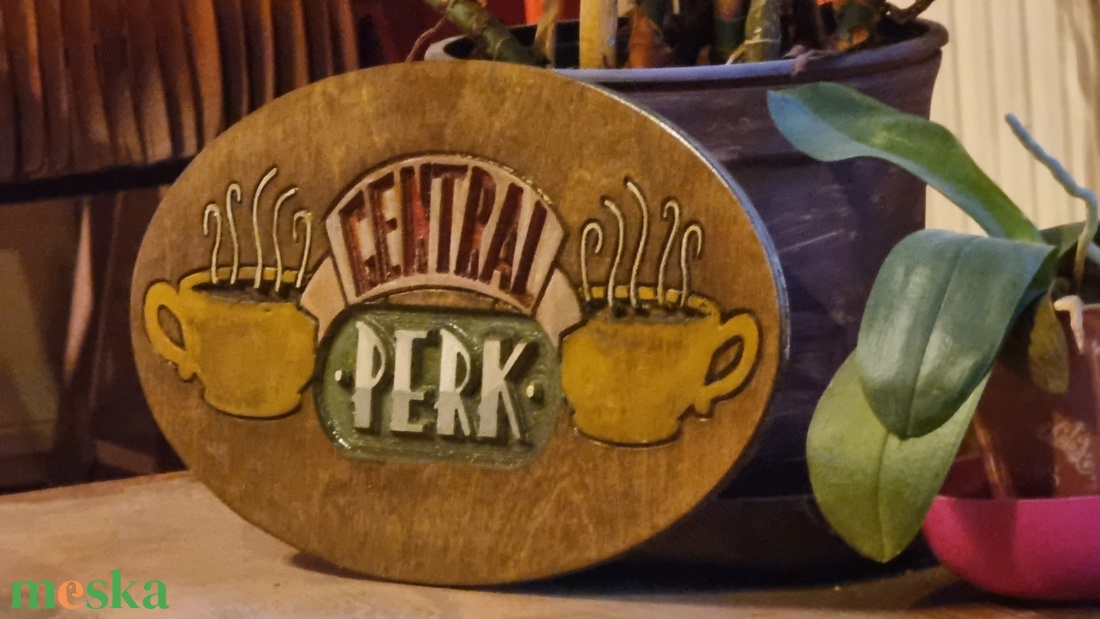 Central Perk gravírozott fatábla - otthon & életmód - dekoráció - fali és függő dekoráció - falra akasztható dekor - Meska.hu Central Perk gravírozott fatábla - otthon & életmód - dekoráció - fali és függő dekoráció - falra akasztható dekor - Meska.hu