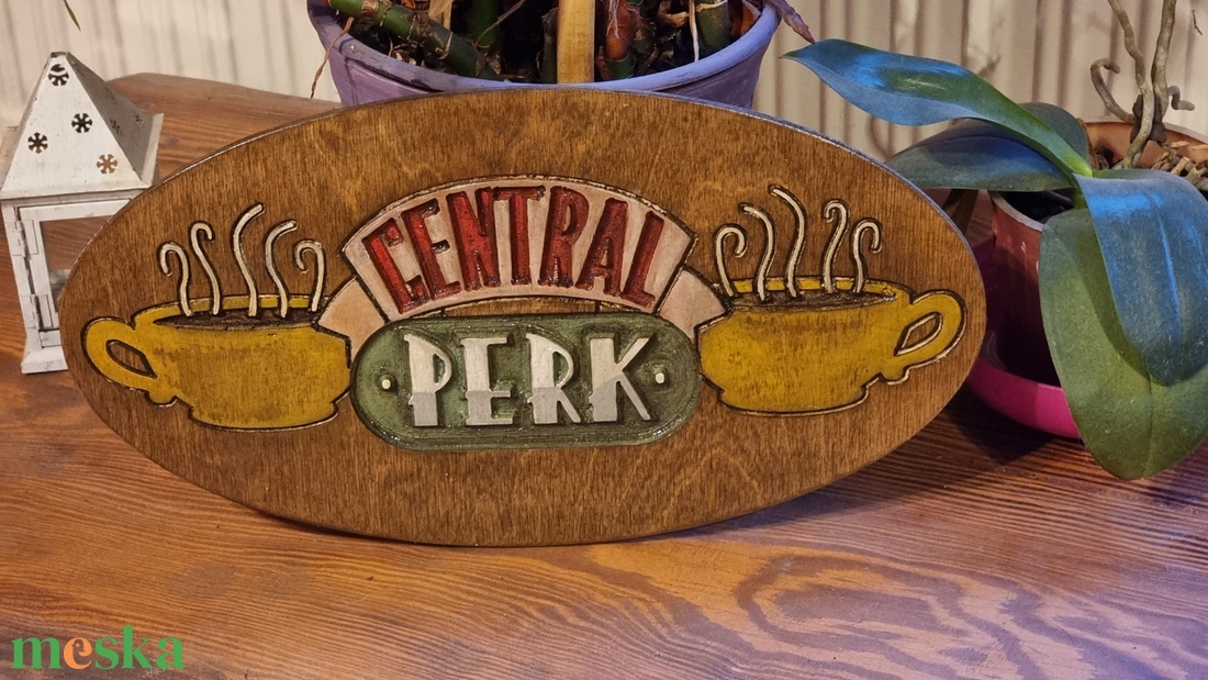 Central Perk gravírozott fatábla - otthon & életmód - dekoráció - fali és függő dekoráció - falra akasztható dekor - Meska.hu Central Perk gravírozott fatábla - otthon & életmód - dekoráció - fali és függő dekoráció - falra akasztható dekor - Meska.hu