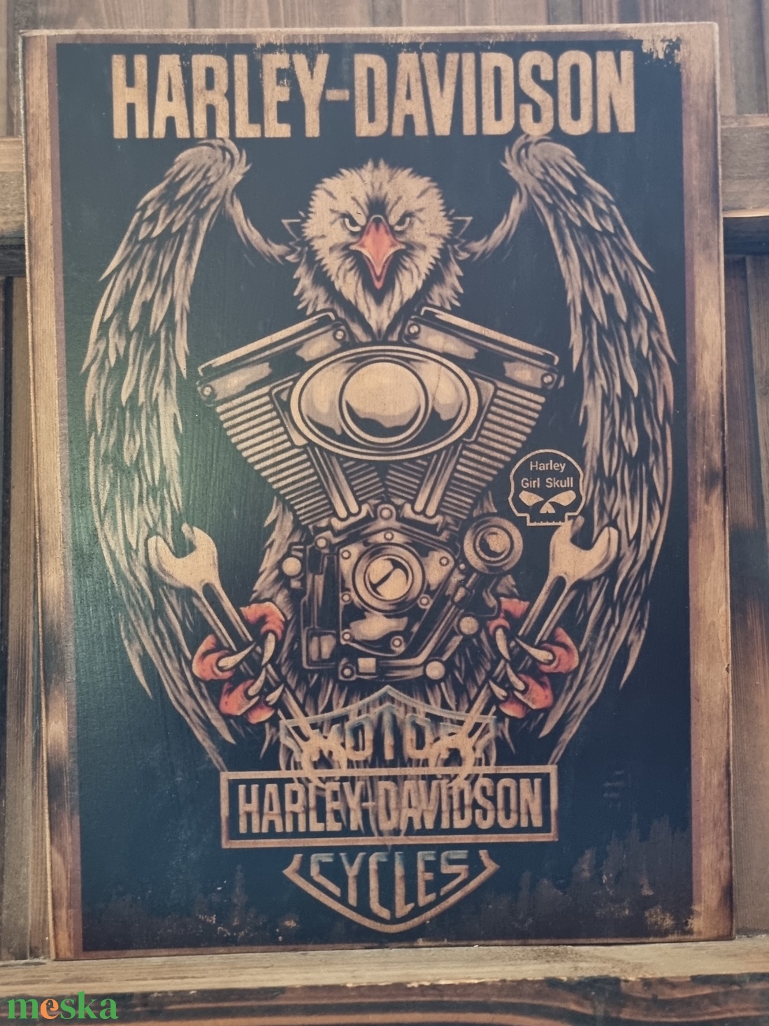Harley Davidson fakép - otthon & életmód - dekoráció - dísztárgy - Meska.hu Harley Davidson fakép - otthon & életmód - dekoráció - dísztárgy - Meska.hu