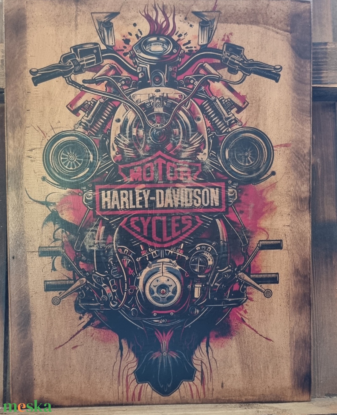 Harley Davidson fakép - otthon & életmód - dekoráció - dísztárgy - Meska.hu Harley Davidson fakép - otthon & életmód - dekoráció - dísztárgy - Meska.hu