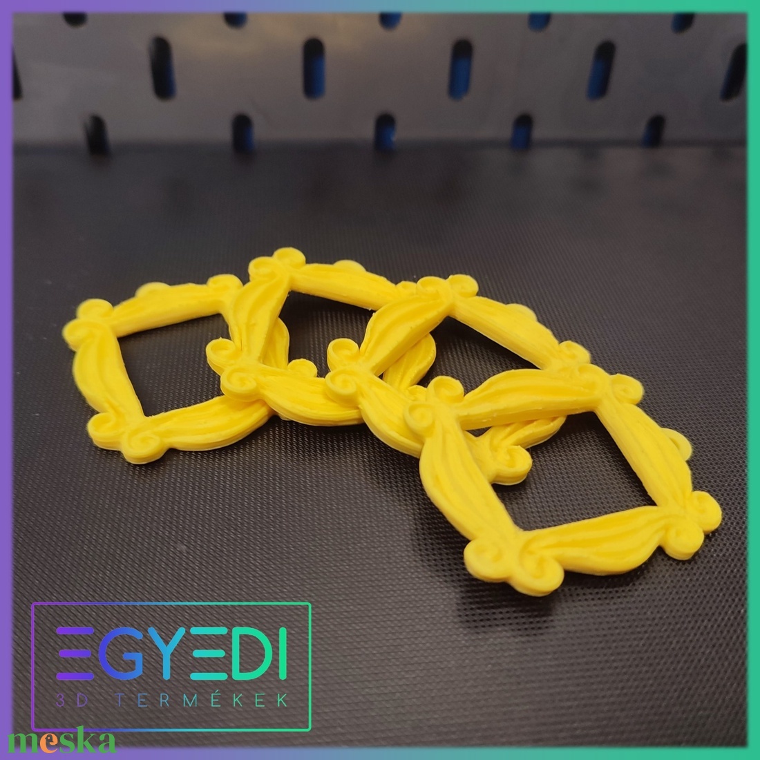 Kulcstartó sárga képkeret. Jóbarátok sárga képkeretes kulcstartó. - táska & tok - kulcstartó & táskadísz - kulcstartó - Meska.hu