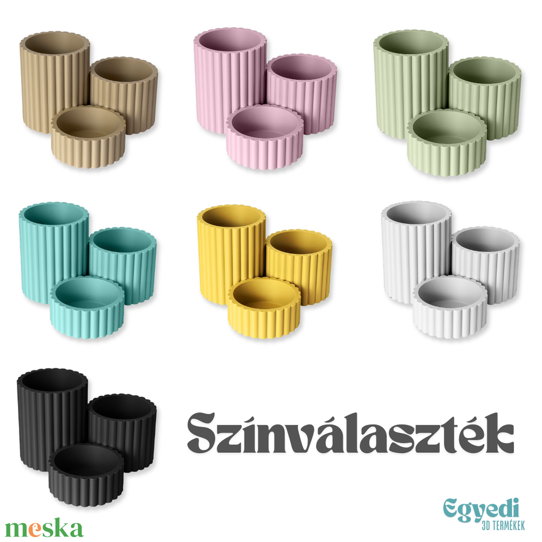 Asztali tároló szett PIHE - tolltartó, ecsettartó - otthon & életmód - tárolás & rendszerezés - íróasztali tároló - Meska.hu