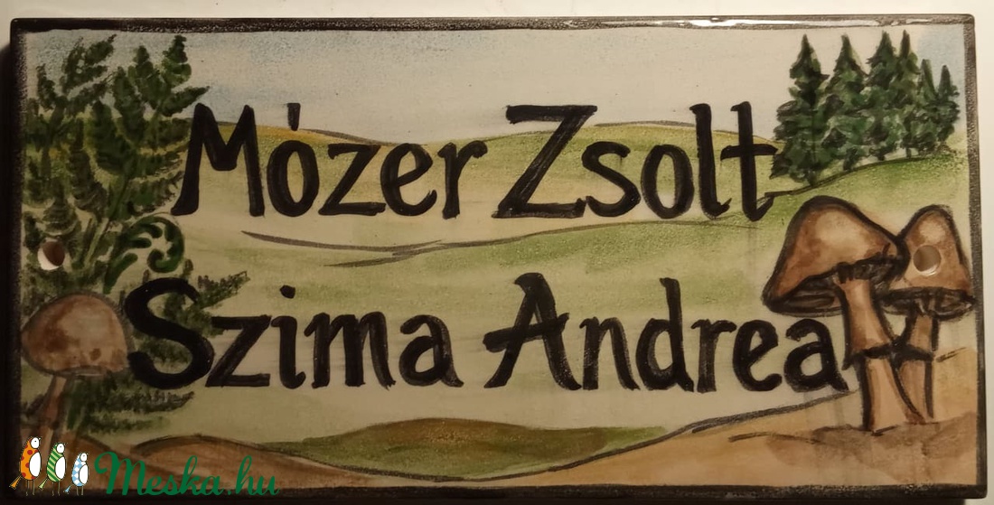 Kerámia névtábla  - otthon & életmód - ház & kert - isten hozott tábla - Meska.hu