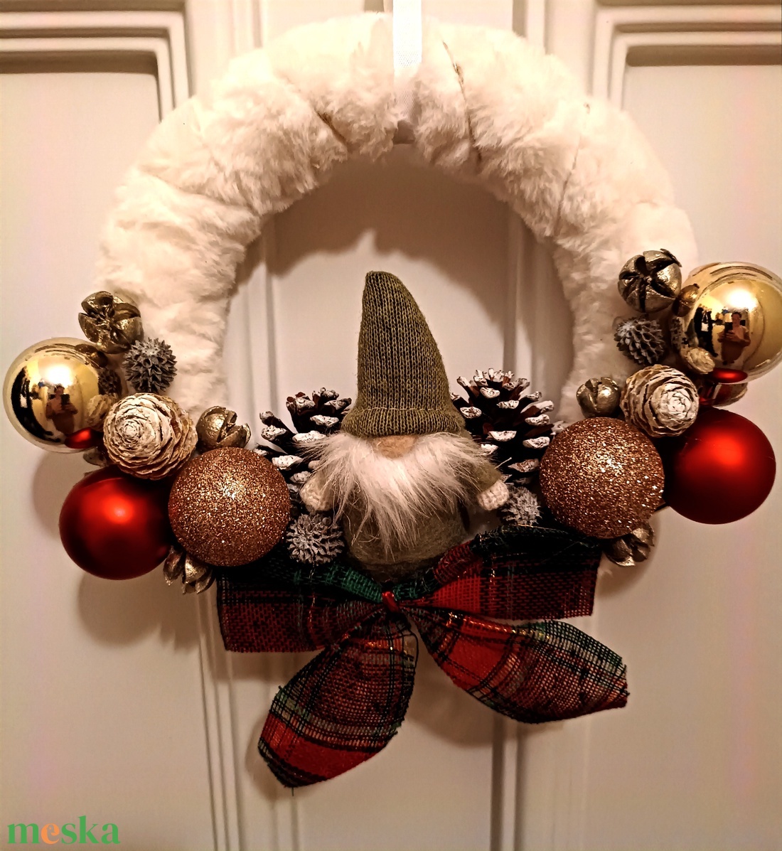 Karácsonyi ajtódísz - karácsony - karácsonyi lakásdekoráció - karácsonyi ajtódíszek - Meska.hu