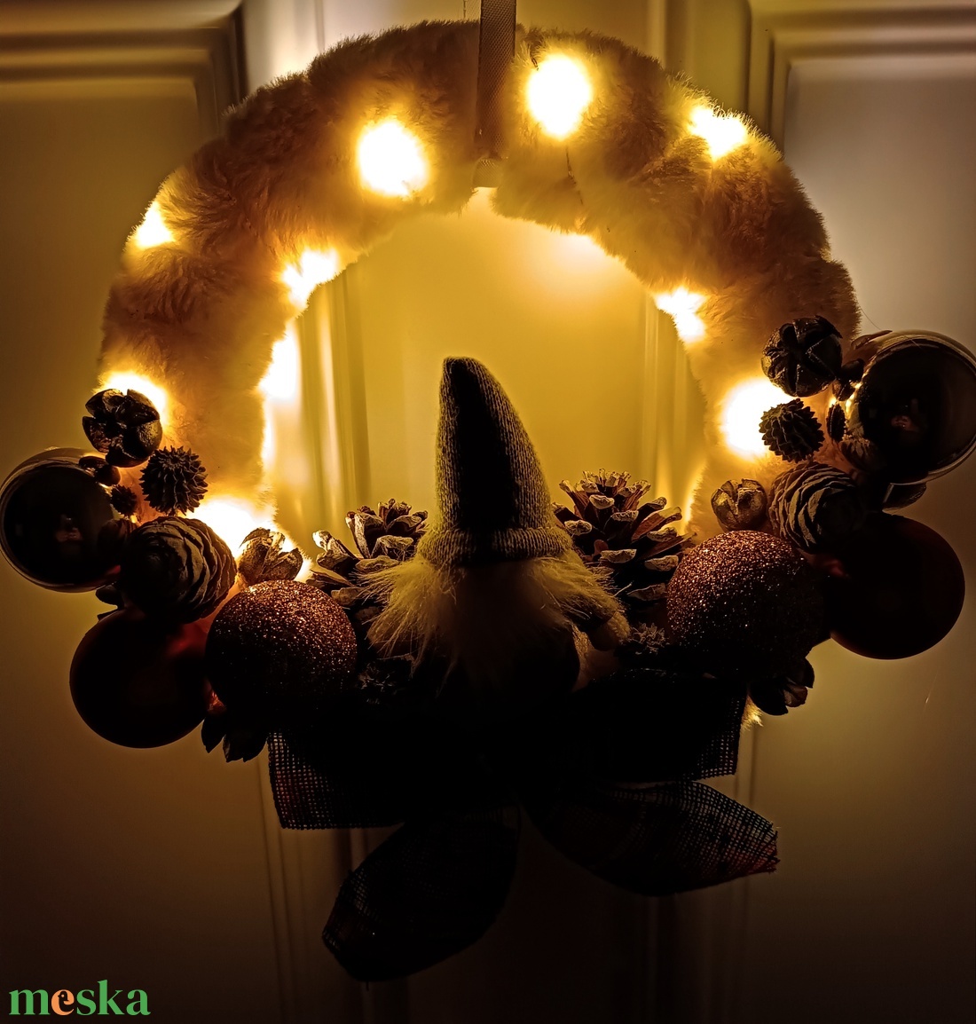 Karácsonyi ajtódísz - karácsony - karácsonyi lakásdekoráció - karácsonyi ajtódíszek - Meska.hu