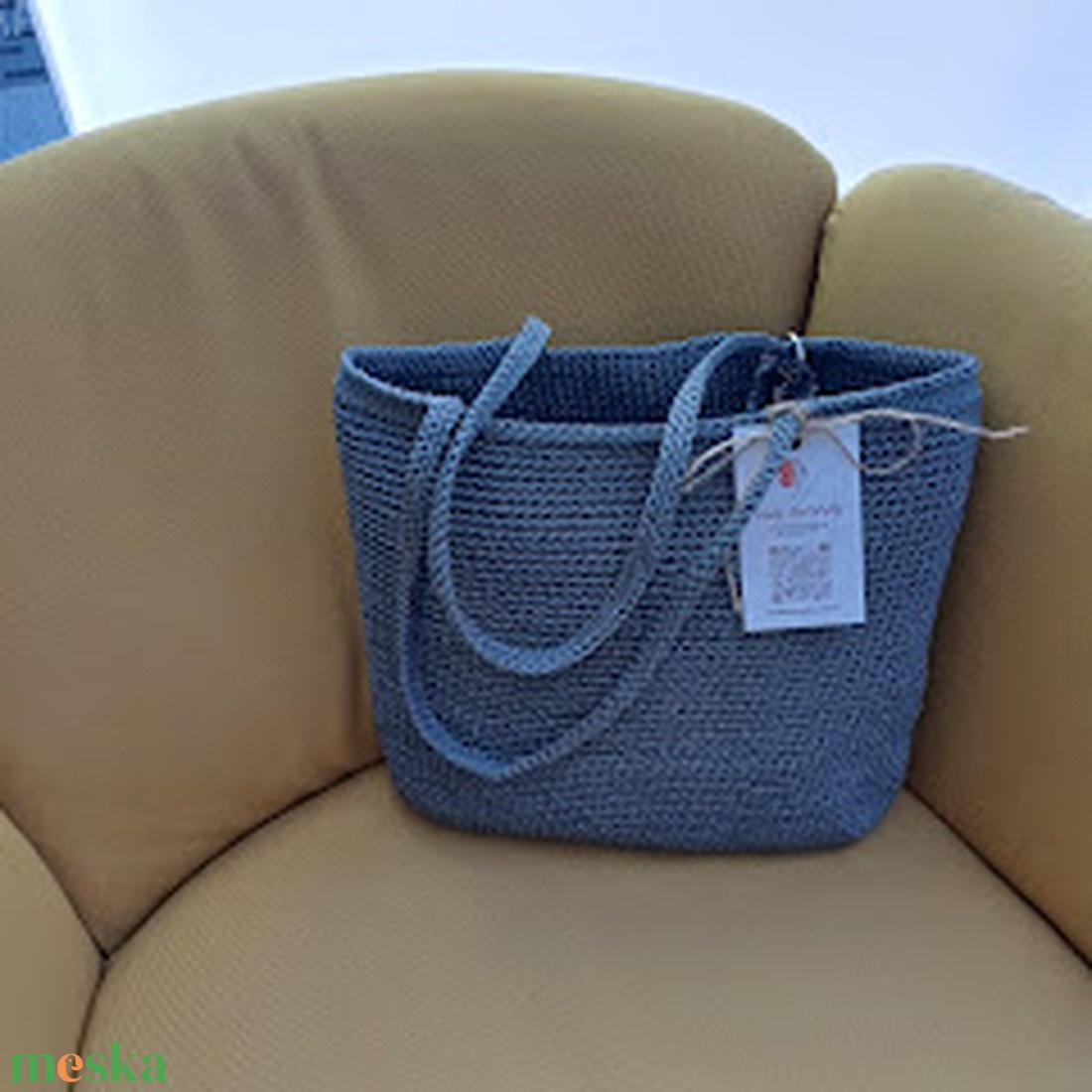 Tágas, horgolt shopper táska hosszú pántokkal - táska & tok - kézitáska & válltáska - alkalmi táska - Meska.hu Tágas, horgolt shopper táska hosszú pántokkal - táska & tok - kézitáska & válltáska - alkalmi táska - Meska.hu