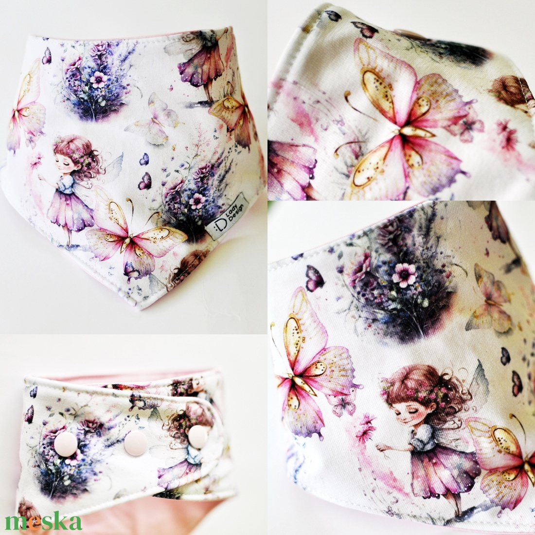 Tündér és Pillangó nyálkendő  - ruha & divat - babaruha & gyerekruha - előke & nyálkendő - Meska.hu