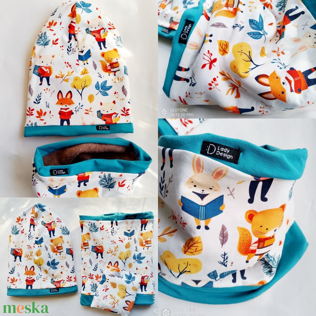 Rókás téli sapka sál szett  - ruha & divat - babaruha & gyerekruha - babasapka - Meska.hu