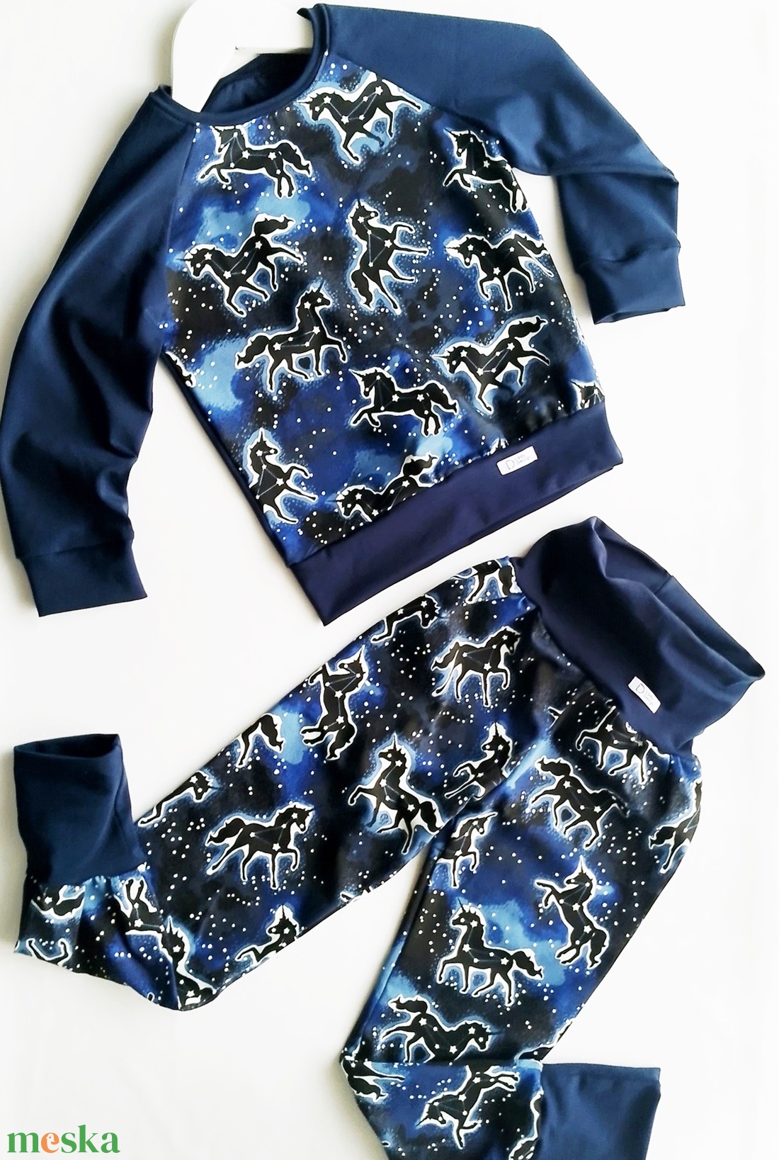 Sötétben világítós unikornisos nadrág, pizsi , póló. - ruha & divat - babaruha & gyerekruha - nadrág - Meska.hu