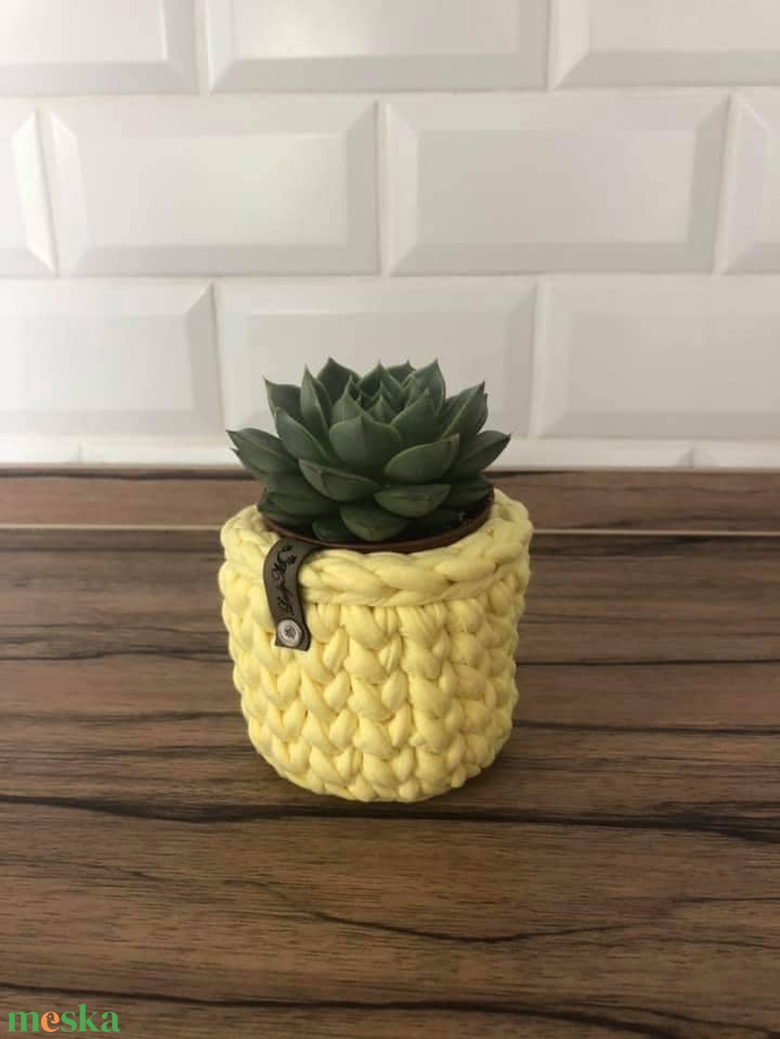 Horgolt mini tároló - otthon & életmód - fürdőszoba - fürdőszobai tároló - Meska.hu