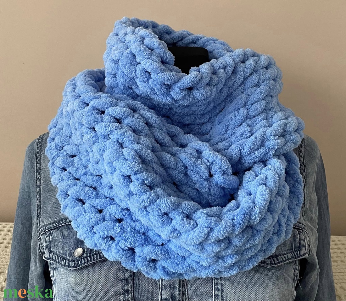 Kötött puha csősál - ruha & divat - sál, sapka, kendő - sál - Meska.hu