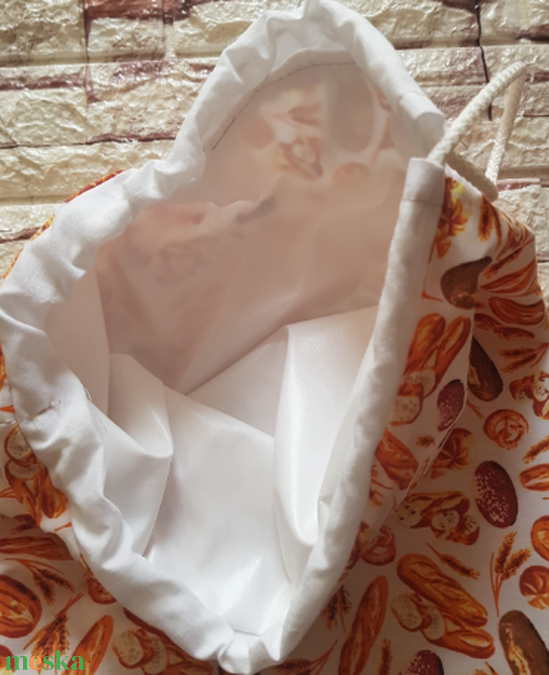 Kenyeres zsák frissen tartó PUL béléssel - táska & tok - bevásárlás & shopper táska - kenyeres zsák - Meska.hu