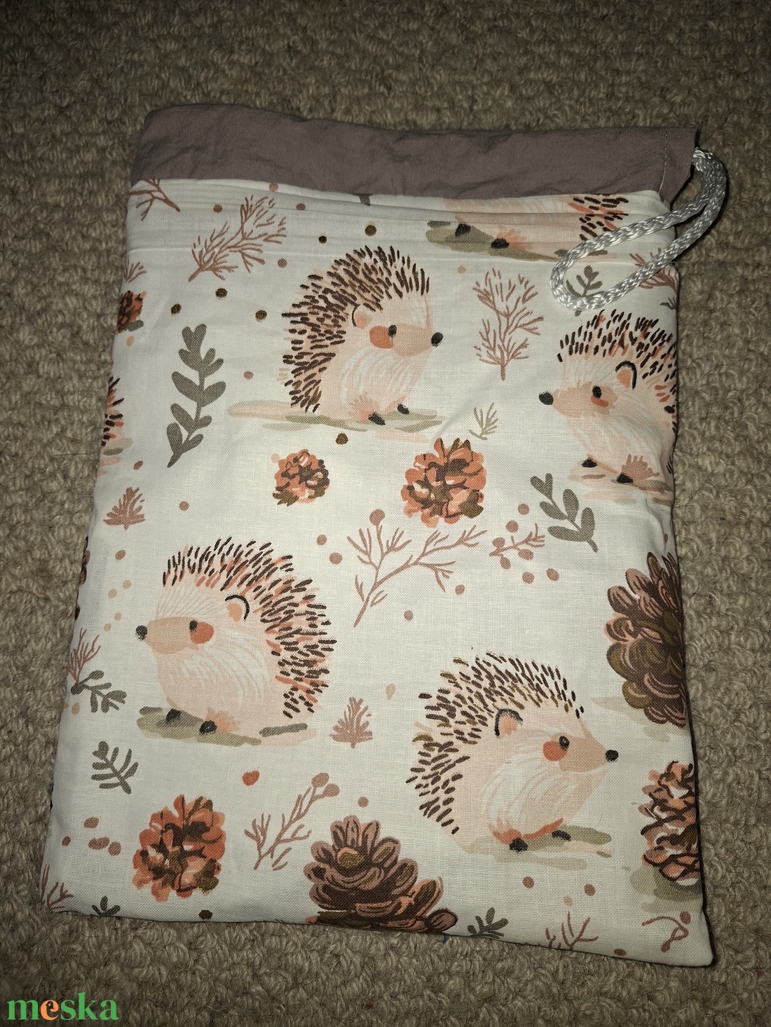 Sünis uzsonnás zsák frissen tartó PUL béléssel - táska & tok - bevásárlás & shopper táska - kenyeres zsák - Meska.hu