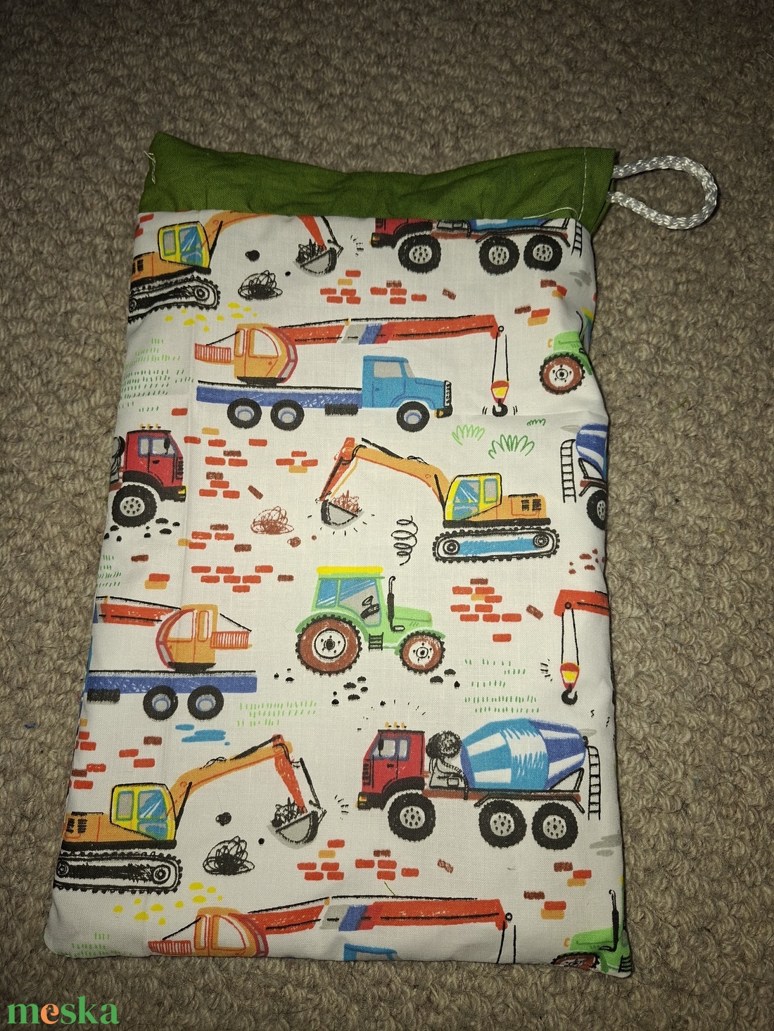 Munkagépes uzsonnás zsák frissen tartó PUL béléssel - táska & tok - bevásárlás & shopper táska - kenyeres zsák - Meska.hu