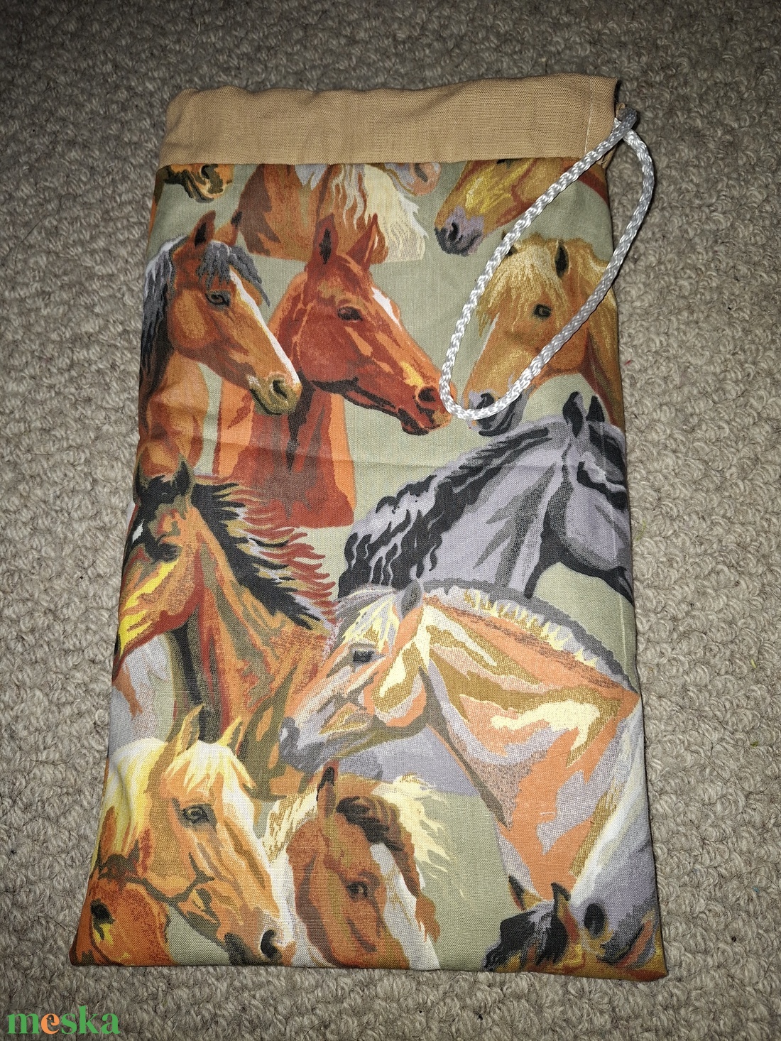 Lovas uzsonnás tasak frissen tartó PUL béléssel - táska & tok - bevásárlás & shopper táska - kenyeres zsák - Meska.hu