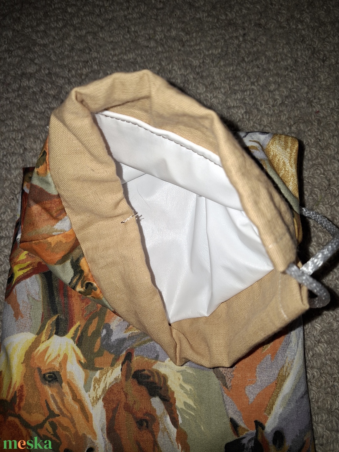 Lovas uzsonnás tasak frissen tartó PUL béléssel - táska & tok - bevásárlás & shopper táska - kenyeres zsák - Meska.hu