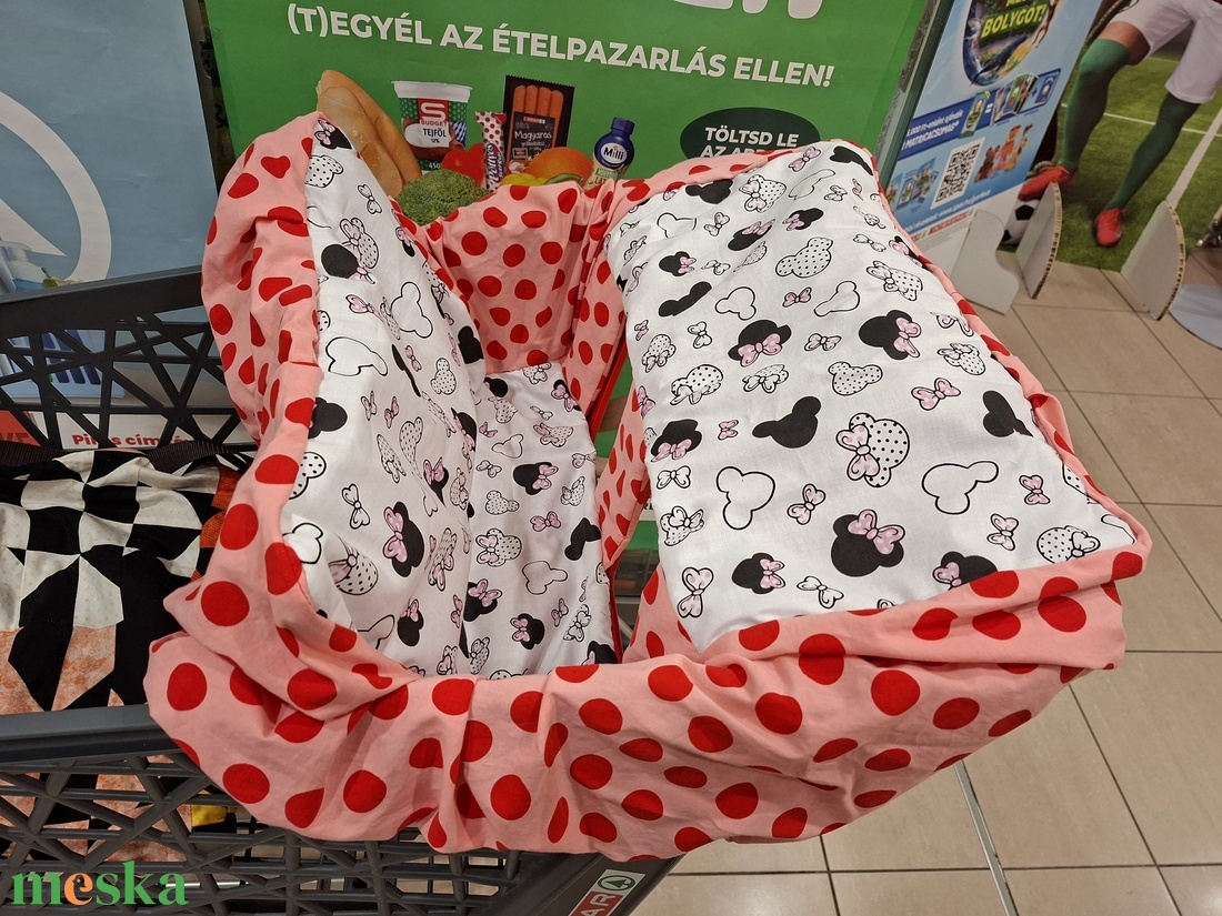 MINNIE Bevásárlókocsi huzat - Bevásárló kocsihuzat - baba - mama - utazási kellékek - bevásárlókocsi huzat - Meska.hu