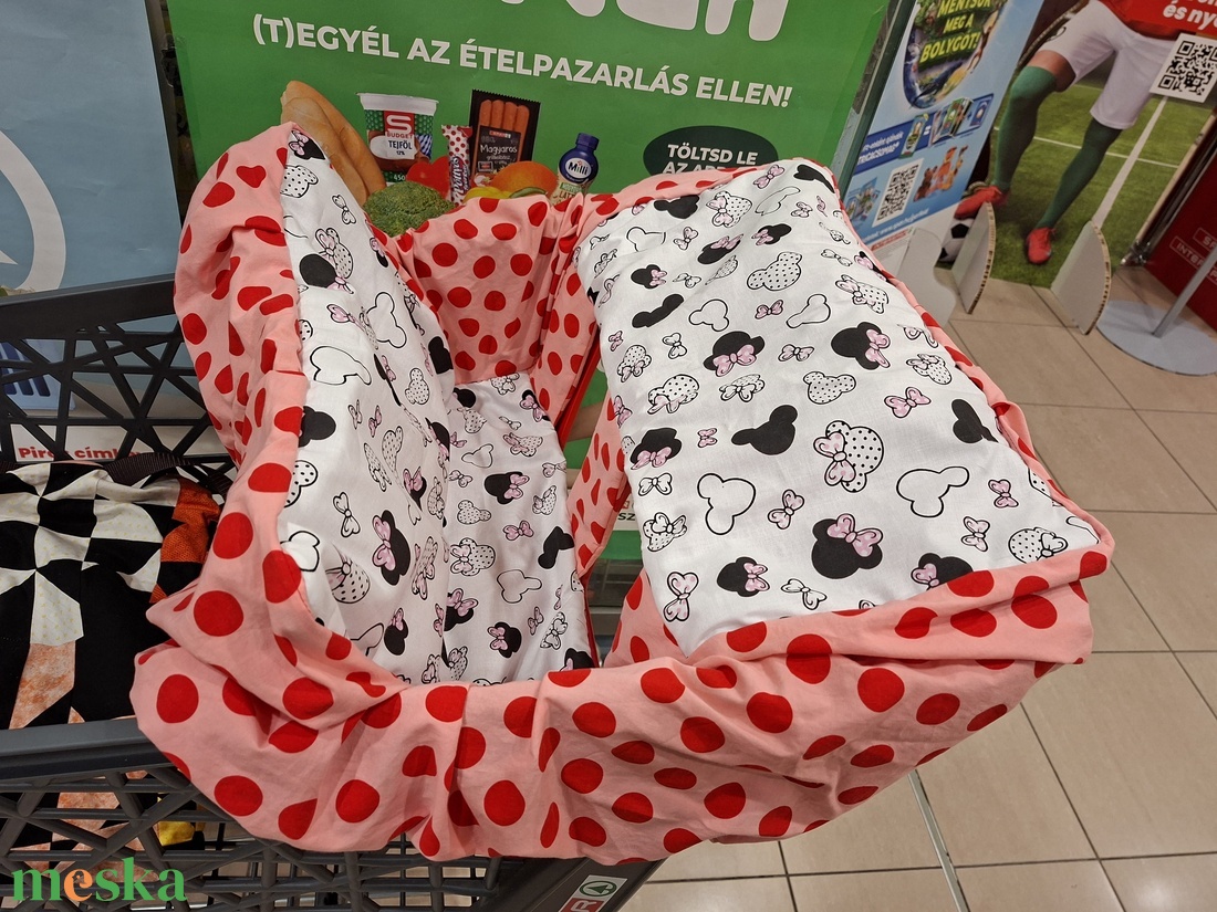 MINNIE Bevásárlókocsi huzat - Bevásárló kocsihuzat - baba - mama - utazási kellékek - bevásárlókocsi huzat - Meska.hu