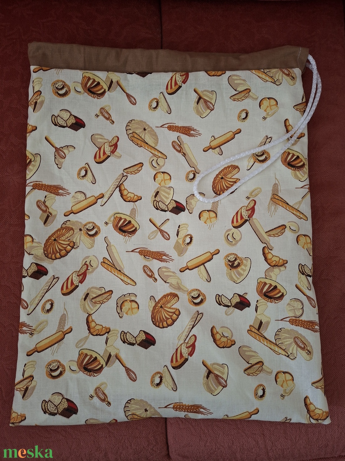 Kenyeres zsák frissen tartó PUL béléssel - táska & tok - bevásárlás & shopper táska - kenyeres zsák - Meska.hu