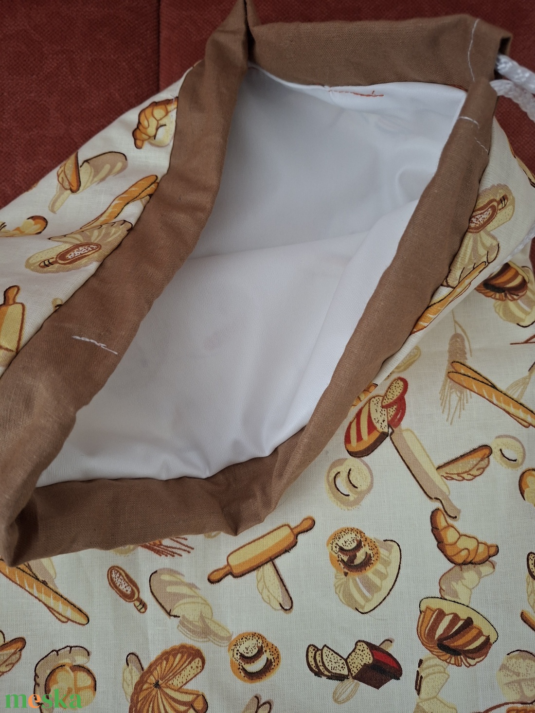 Kenyeres zsák frissen tartó PUL béléssel - táska & tok - bevásárlás & shopper táska - kenyeres zsák - Meska.hu