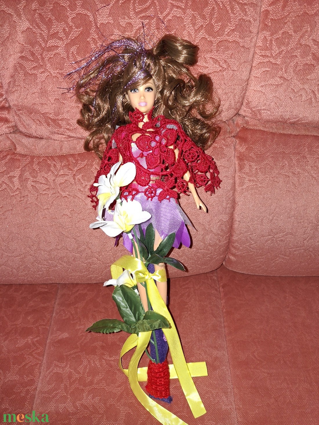 Barbies ovis ballagási csokor - otthon & életmód - virágdekoráció - virágok - virágcsokor - Meska.hu