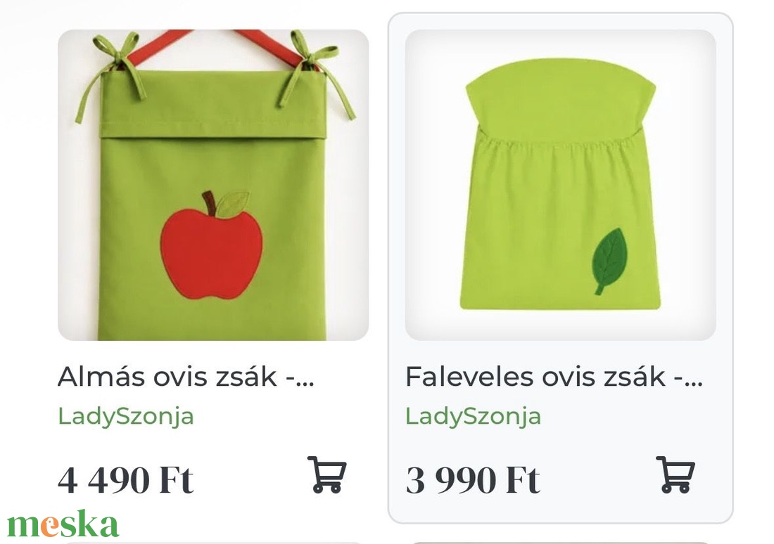 Almás ovis szett - játék & sport - ovis felszerelés - ovis szett - Meska.hu