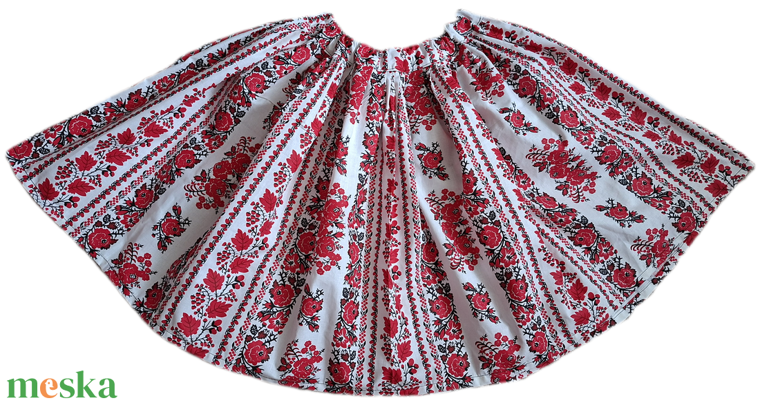 Extra pörgős néptánc szoknya 40 cm - ruha & divat - női ruha - szoknya - Meska.hu