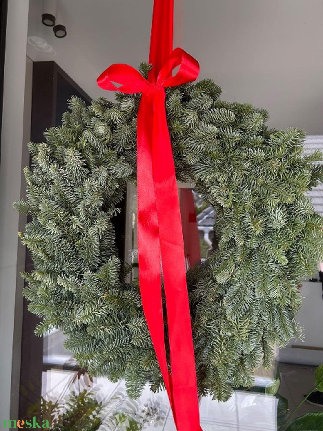 Óriási élő fenyő ajtódísz - karácsony - karácsonyi lakásdekoráció - karácsonyi ajtódíszek - Meska.hu