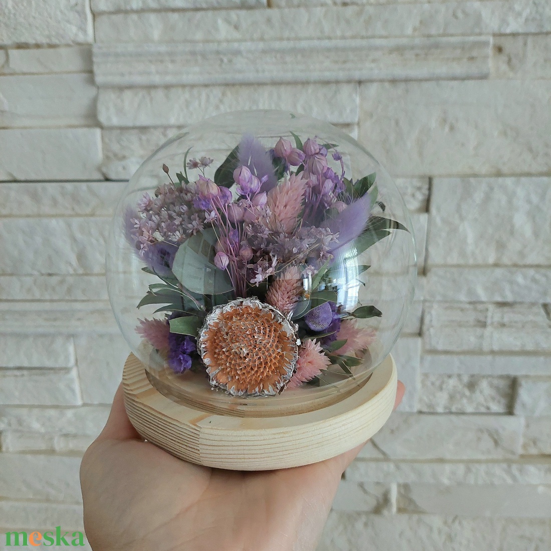 Mini szárazvirág gömb búra esküvőre, szülőköszöntőnek, Anyák napjára, születésnapra, mélykék, lila és greenery színekben - esküvő - emlék & ajándék - szülőköszöntő ajándék - Meska.hu Mini szárazvirág gömb búra esküvőre, szülőköszöntőnek, Anyák napjára, születésnapra, mélykék, lila és greenery színekben - esküvő - emlék & ajándék - szülőköszöntő ajándék - Meska.hu