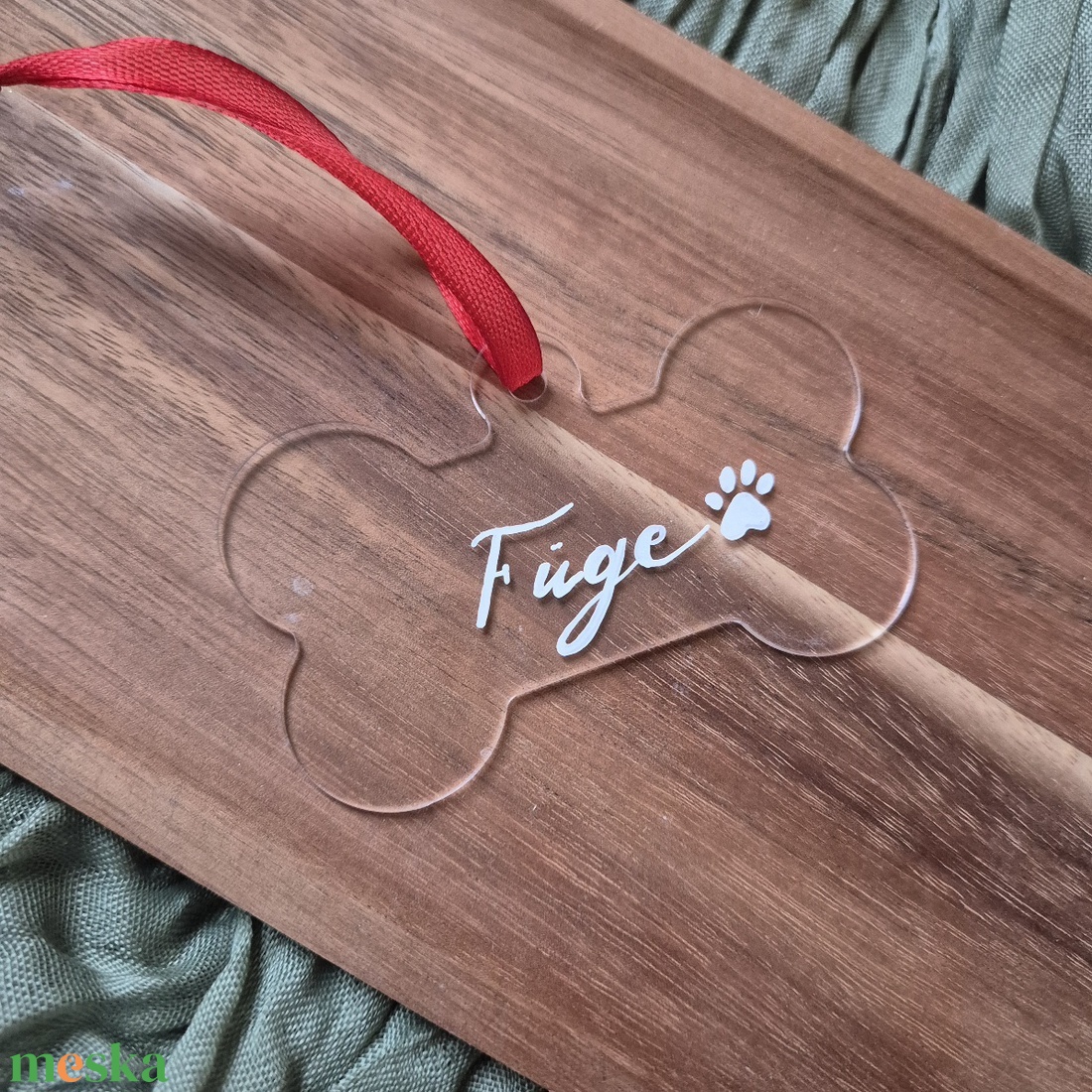 Cica és kutya plexi karácsonyfadísz egyedi névvel ellátva - karácsony - karácsonyi lakásdekoráció - karácsonyfadíszek - Meska.hu