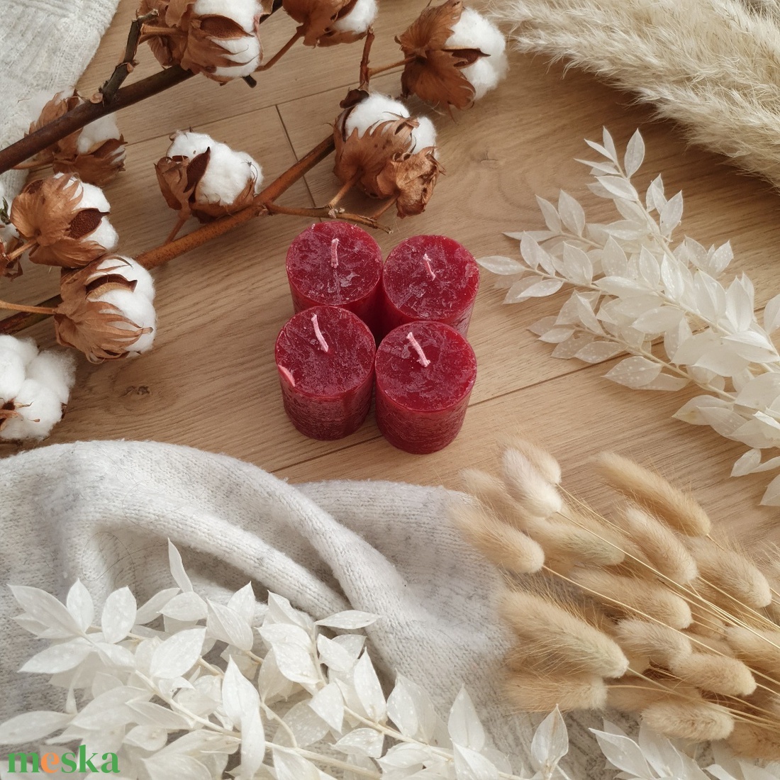 Rusztikus gyertyák - karácsony - karácsonyi lakásdekoráció - karácsonyi illatgyertya, mécses - Meska.hu