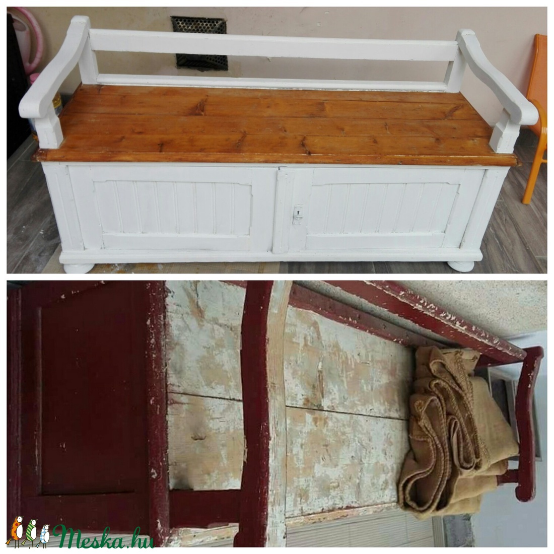 Vintage paraszt pad lóca -  - Meska.hu