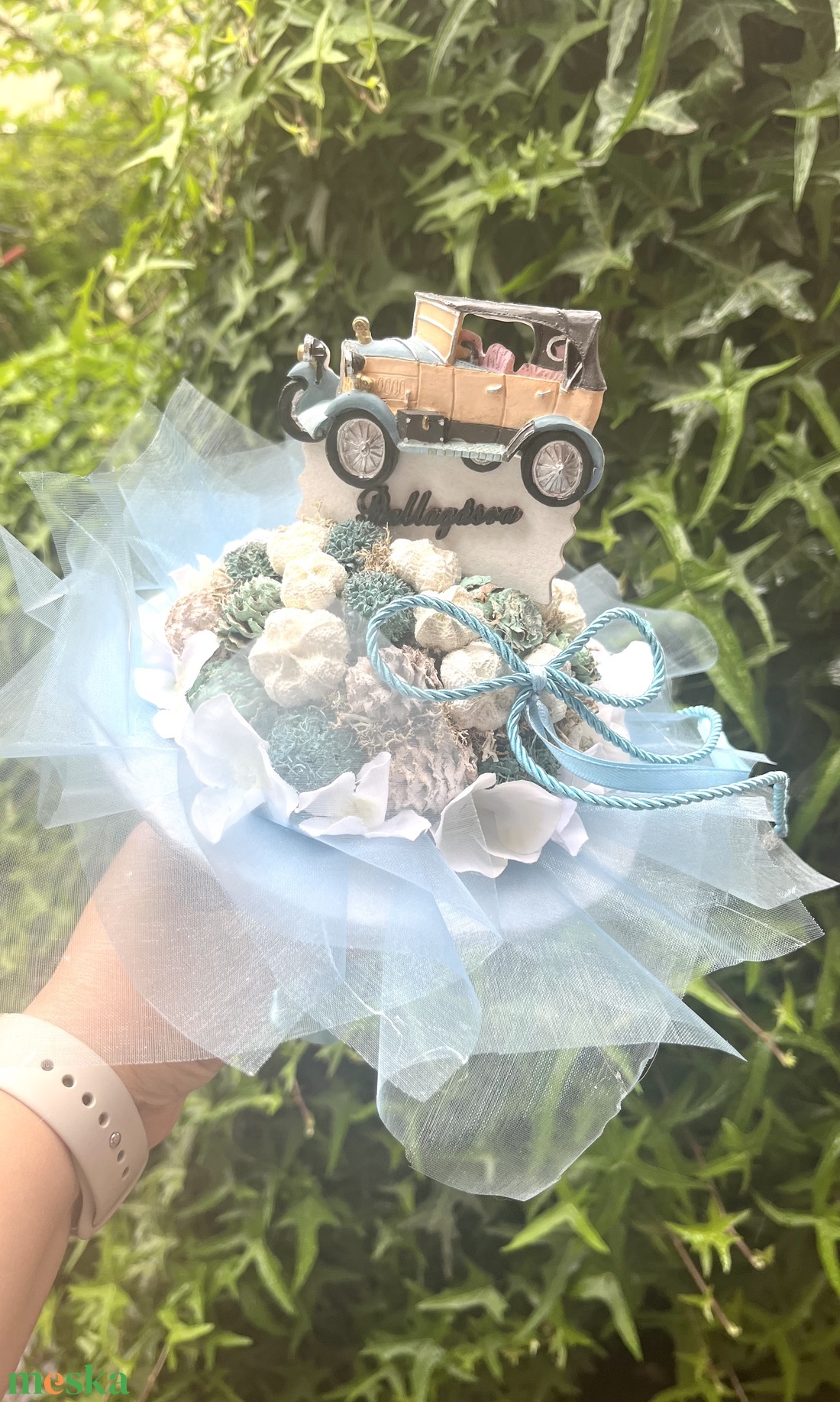 Ballagási csokor autós - otthon & életmód - dekoráció - virágdísz és tartó - csokor & virágdísz - Meska.hu