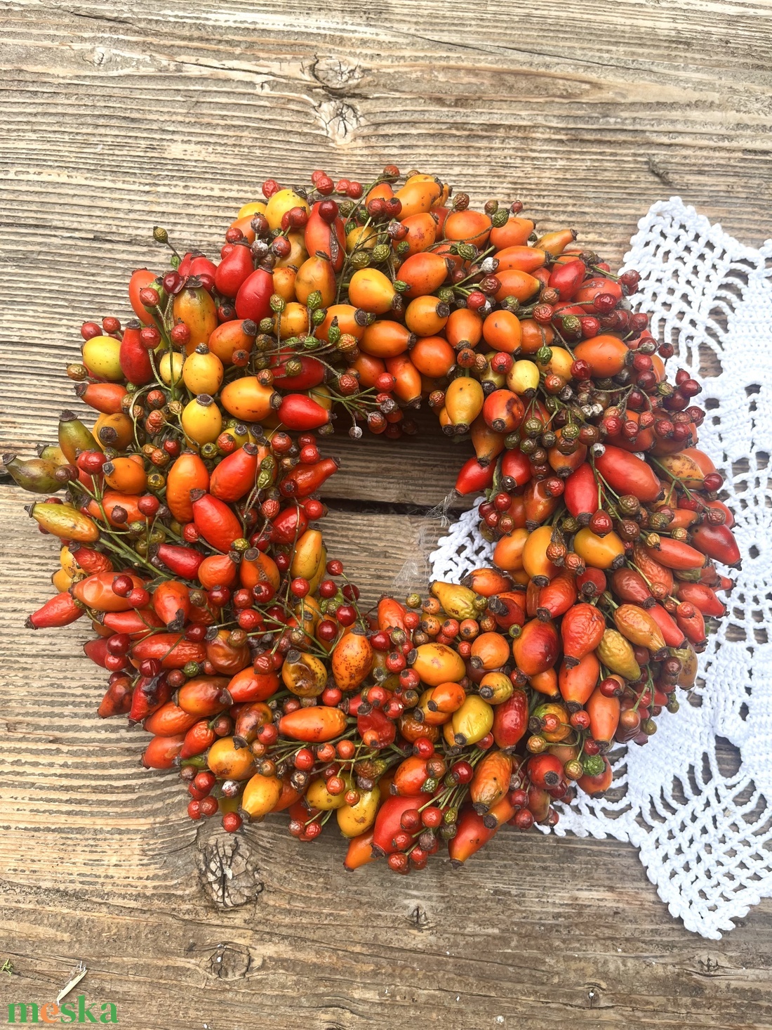 Csipkebogyó ajtódísz - otthon & életmód - dekoráció - ajtó- és ablak dekoráció - ajtódísz & kopogtató - Meska.hu