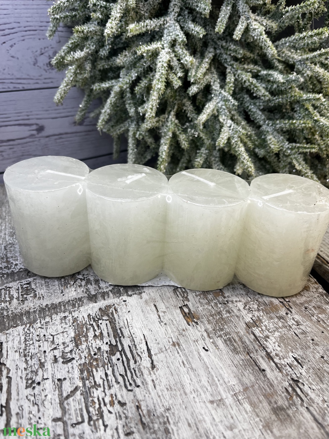 Rusztikus natúr - kellékek & szerszámok - dekorációs kellékek - dekorációs gyertya - Meska.hu