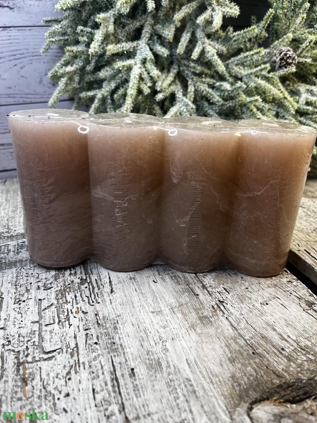 Rusztikus világos barna - kellékek & szerszámok - dekorációs kellékek - dekorációs gyertya - Meska.hu