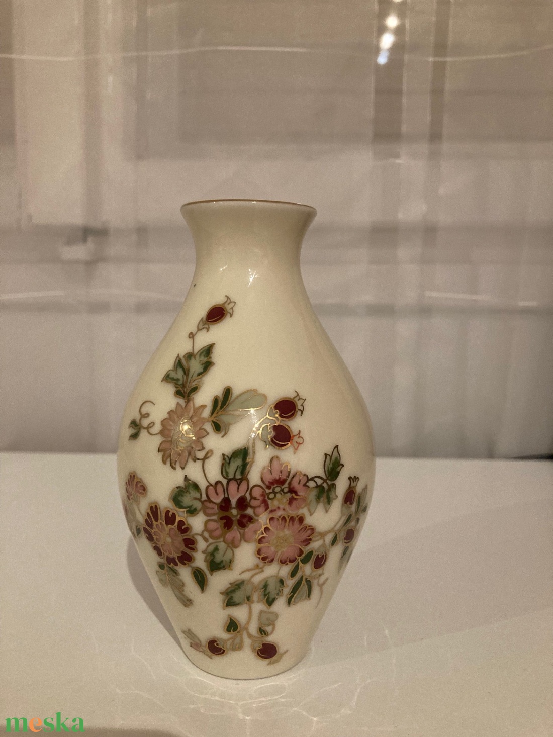 Zsolnay váza (13 cm, kézi festés, 85-ös dekor) - otthon & életmód - virágdekoráció - virágtartó - váza - Meska.hu