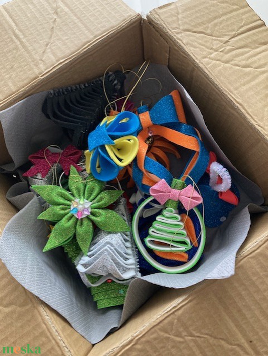 Kézműves karácsonyi díszek - karácsony - karácsonyi lakásdekoráció - karácsonyfadíszek - Meska.hu