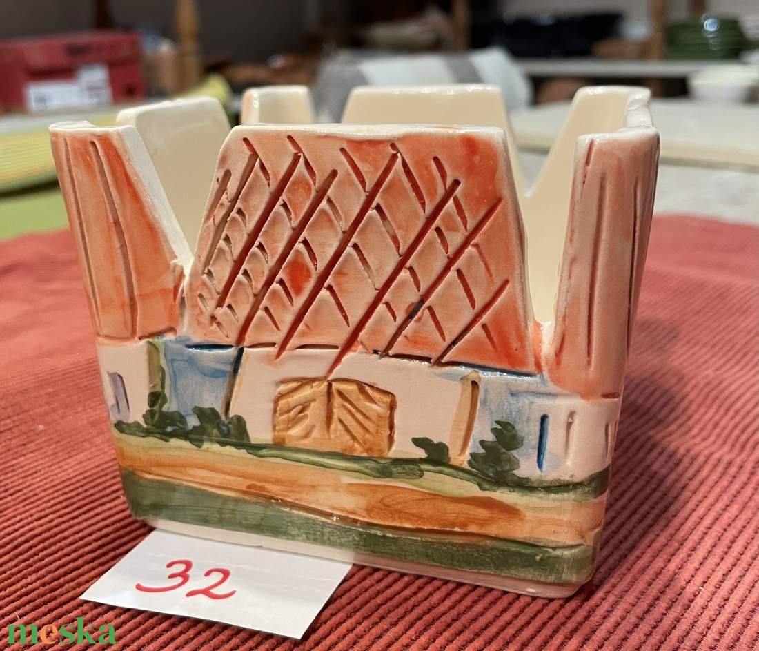 Házikó mintájú, mázas kaspó - otthon & életmód - dekoráció - Meska.hu