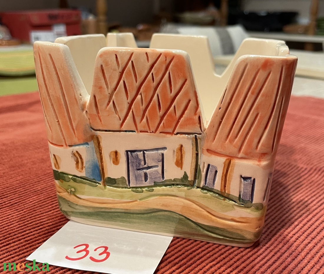 Házikó mintájú, mázas kaspó - otthon & életmód - dekoráció - Meska.hu