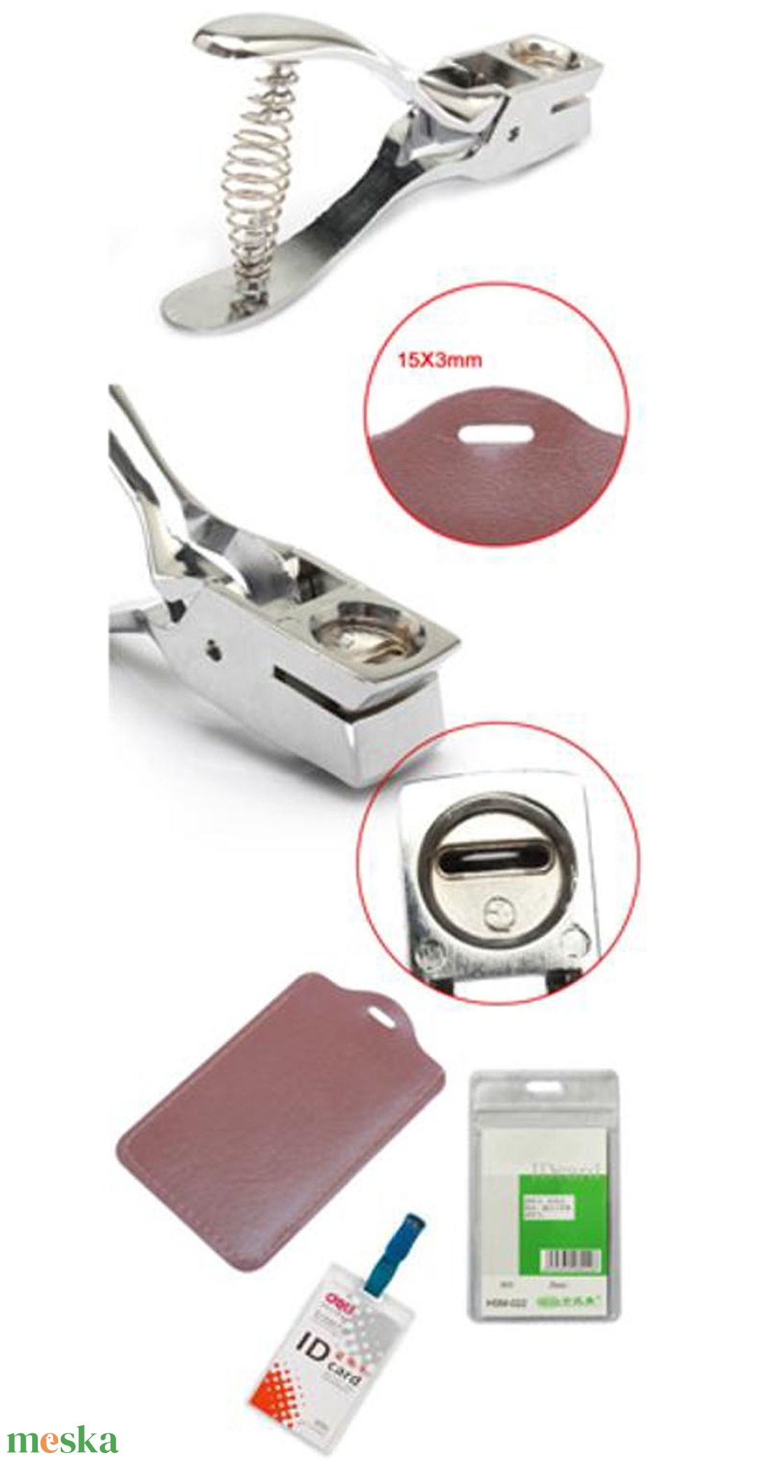 Kártyalyukasztó 3 x 15 mm - kellékek & szerszámok - szerszámok, eszközök - eszköz bőrművességhez - Meska.hu Kártyalyukasztó 3 x 15 mm - kellékek & szerszámok - szerszámok, eszközök - eszköz bőrművességhez - Meska.hu