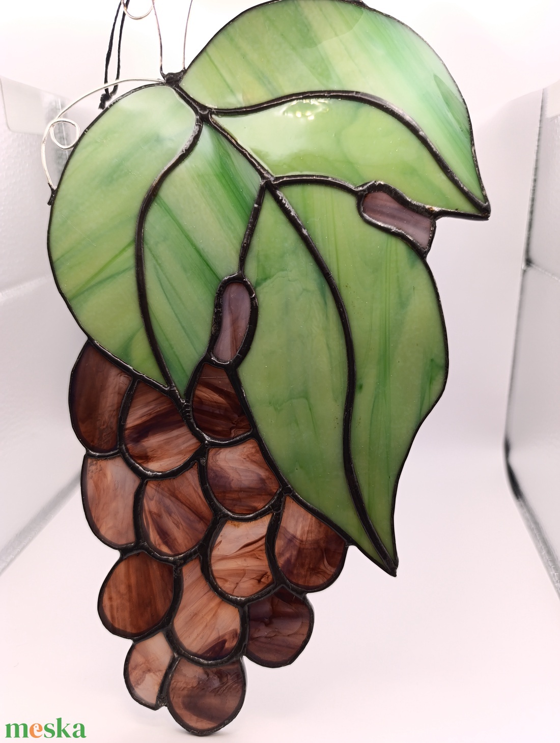 Tiffany szőlőfürt - otthon & életmód - dekoráció - fali és függő dekoráció - függődísz - Meska.hu