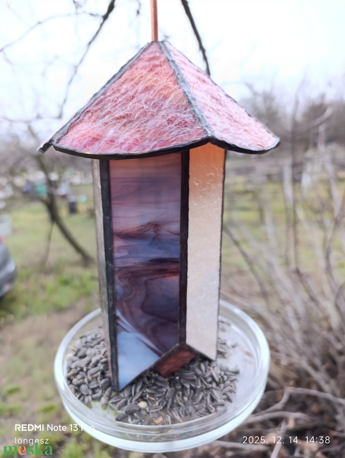 Madáretető Tiffany technikával - otthon & életmód - ház & kert - madáretető & itató - Meska.hu