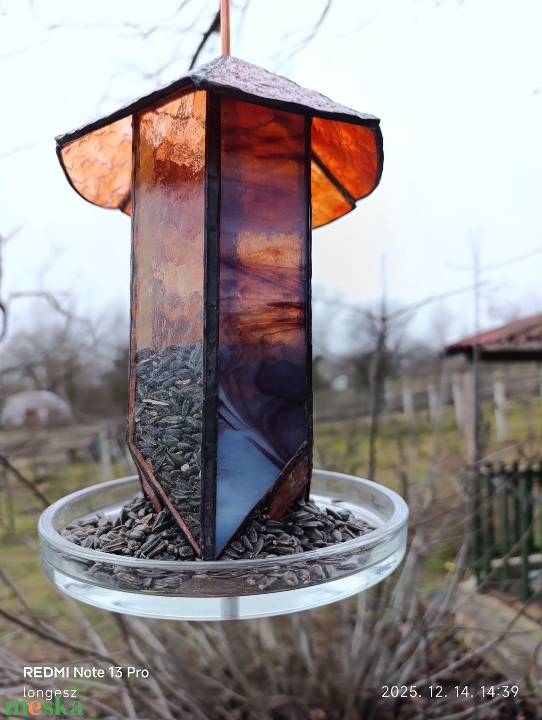 Madáretető Tiffany technikával - otthon & életmód - ház & kert - madáretető & itató - Meska.hu