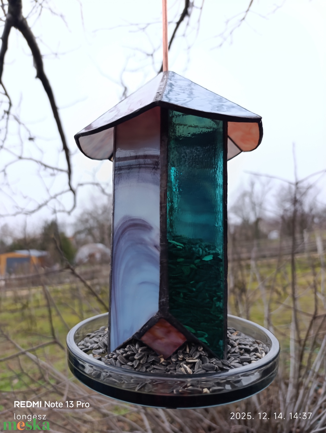 Madáretető Tiffany technikával - otthon & életmód - ház & kert - madáretető & itató - Meska.hu
